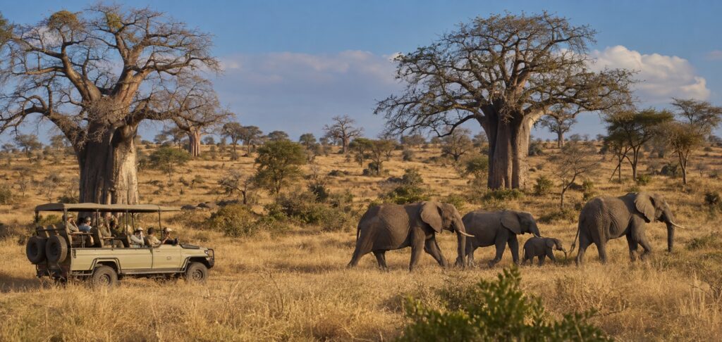 Éléphants et baobabs à Tarangire – Safari Kenya Tanzanie Zanzibar