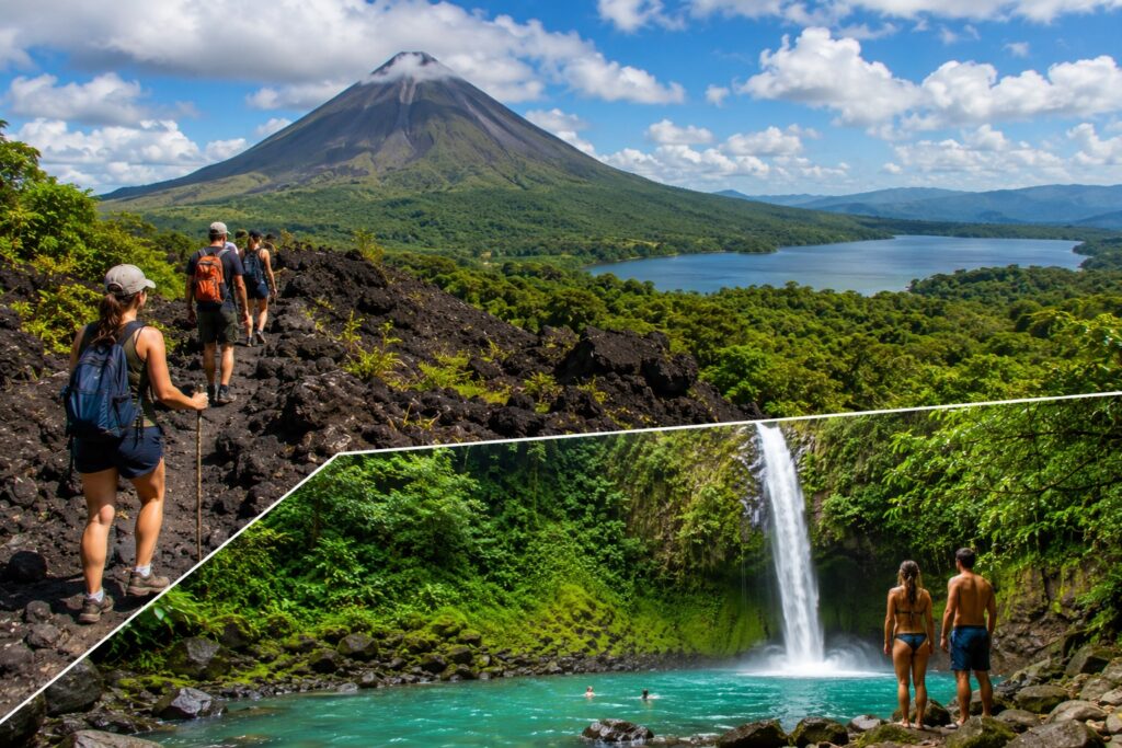 Randonnée au volcan Arenal et baignade à la cascade La Fortuna lors d'un circuit Costa Rica accompagné