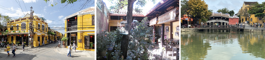 Vieille ville de Hoi An au Vietnam avec maisons anciennes et lanternes colorées, visite guidée en circuit francophone