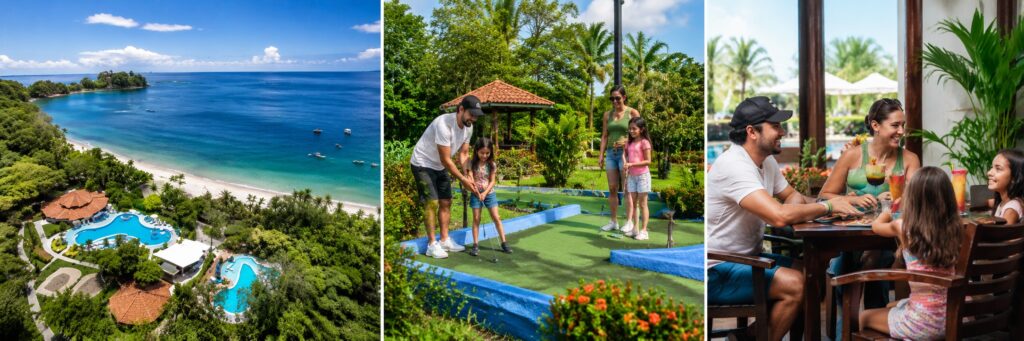 Profitez du complexe tout inclus Punta Leona au Costa Rica avec plage, piscine et activités familiales