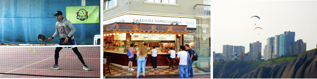 Voyage Pickleball au Pérou - entrainement de Pickleball et découverte de Miraflores