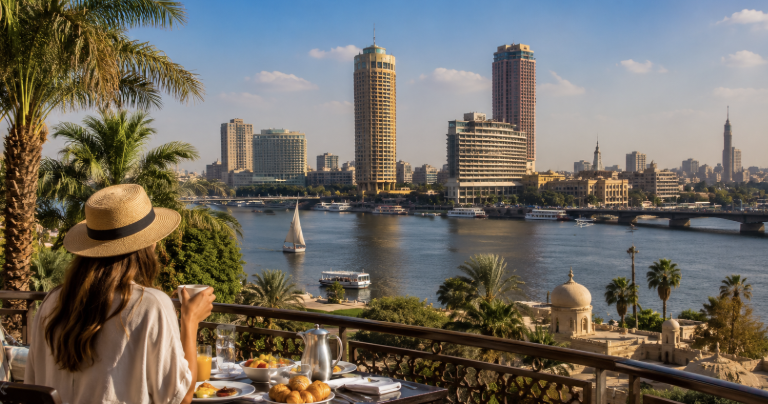 Vue du Nil et du Caire lors du circuit Égypte accompagné 2026