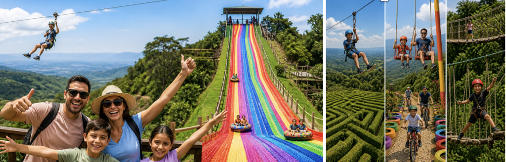 parc albania salvador activites famille tyrolienne toboggan geant