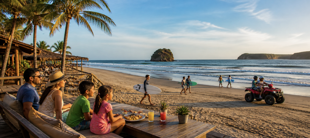 plage el cuco salvador famille surf quad coucher soleil
