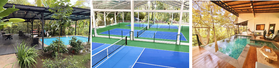 Partie de pickleball au complexe tropical d’Uvita au Costa Rica
