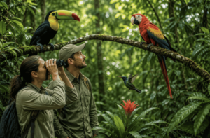 Observation d’un toucan pendant le séjour de pickleball à Uvita au Costa Rica