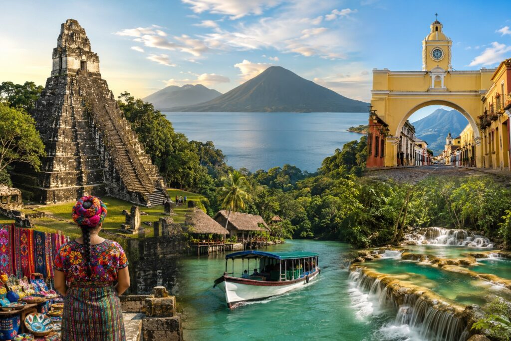 Circuit Guatemala 12 jours avec Tikal, le lac Atitlán, Semuc Champey, Antigua Guatemala et paysages volcaniques