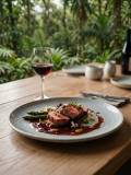 Cuisine-gastronomique-cœur-orêt-tropicale